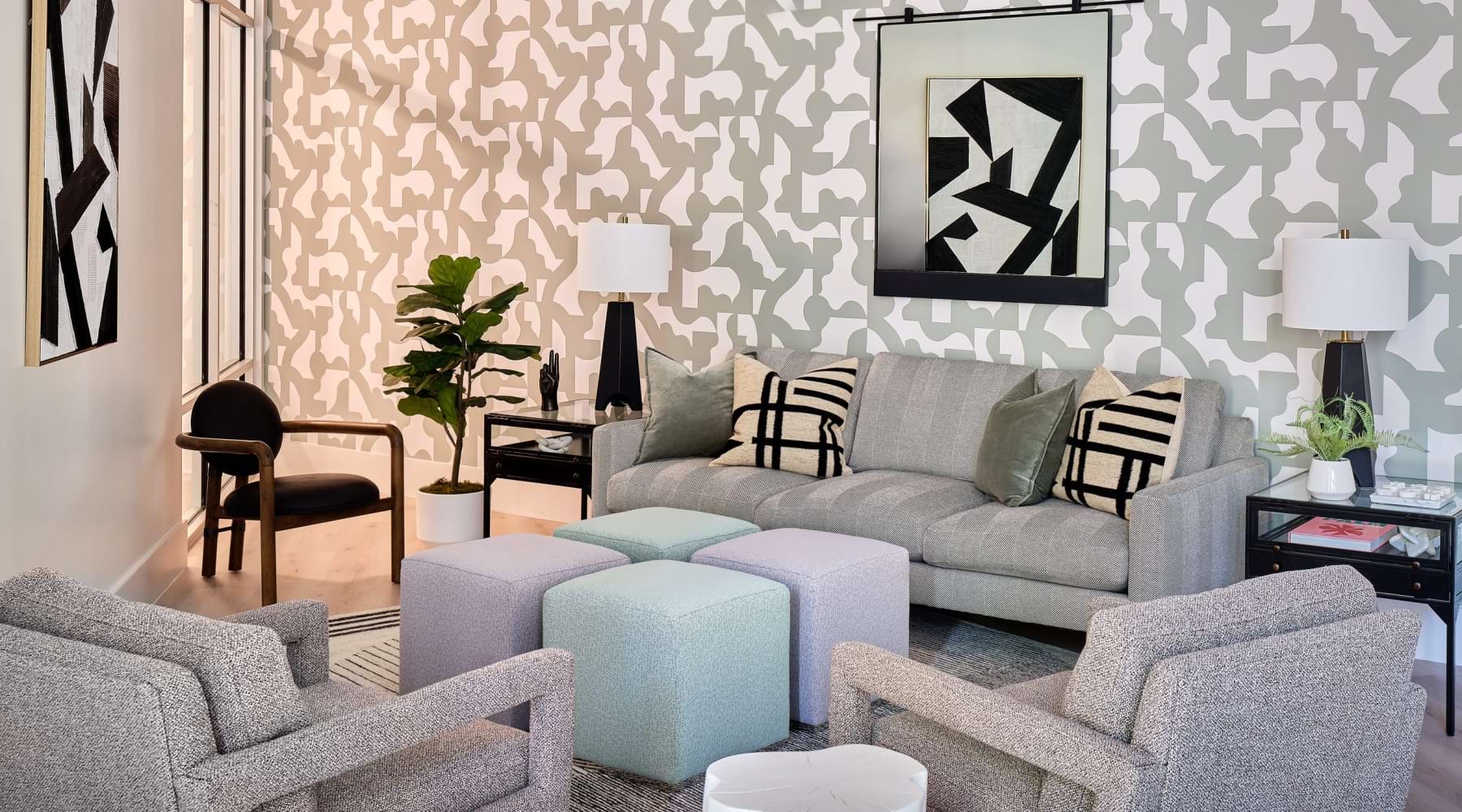 living room with seating